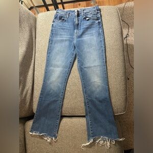 Mother Denim size 29 hustler ankle fray